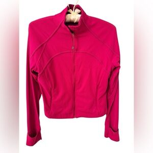 Lululemon Jacket Run Forme Magenta Pink Ribbed Mesh Vent Size 4